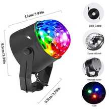 2pcs Remote Control DJ Lighting Disco Ball, RGB Strobe Stage Par Lamp With 7 Lighting Modes, Sound Activated For Home Room, Party, Birthday, DJ, Bar, Karaoke, Halloween, Christmas, Wedding Show, Club - Two Pack - View 4