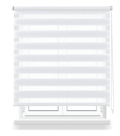 Kynley Estor Enrollable de Doble Capa Noche y Día, Persiana Enrrollable para Ventana 45-160x180cm, Fácil de Instalar, para Ventanas y Puertas, Translúcido y Opaco.