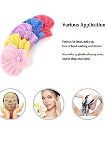Quick Dry Hair Cap, Thick Bow Reversible Coral Velvet Princess Hat Long Velvet Shower Cap, Women's Long Hair Hair Turban Towel, Quickly Absorb Water And Blow Dry Your Hair, Soft And Comfortable, Convenient And Easy To Use, Mother's Day, Gift For Mom, Gift For Mother Home Bathroom Decor Fall Decor Back To School Hair Bonnet Shower Towels For Beauty Salon, Hotel Sports,Home Essentials, Towel, Skin Care Hair Drying Towel Wrap - Multicolor - View 10