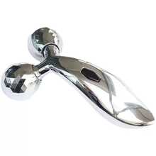 1 Pc 3D Manual Roller Massager 2 Rounds Y Shape 360 Rotate Thin Face Neck Full Body Shaping Relaxation Instrument Lifting Wrinkle Remover Facial Massage Relaxation Beauty Skin Care Tool Silver,Beauty,Skin Care Products,Spa,Self Care,Skin Care Tools,Face Care,Esthetician Supplies,Massage,Face Massage Tool,Face Roller - Silver - View 7