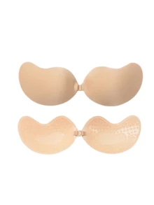 2Pcs Adhesive Bras: Silicone Adhesive Bras, Women's Invisible Bras, Strapless Bras For Backless And Strapless Dresses, No Nipple Cover Push Up Bras-(The Product Runs Small. It Is Recommended To Take The Next Size Up) - Multicolor - View 11
