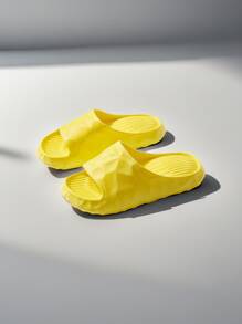 Chinelos de Verão para Mulheres, de Cor Sólida, Simples, Antiderrapantes para Banheiro, com Sola Macia, Confortáveis, Casual, Chatos, para Casa