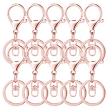 10 pièces Fermoir mousqueton en métal, fermoir mousqueton multifonction en alliage à déclencheur rotatif, convient pour les artisanats DIY, les cadeaux créatifs pour la Saint-Valentin, l'anniversaire, l'anniversaire de mariage, le porte-clés de voiture, le porte-clés, la lanière, le portefeuille, la fabrication de bijoux (5 couleurs disponibles) - Fermoir mousqueton Zhongba - Voir 16