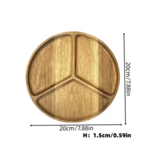 Multi-Functional Acacia Wood Tray - Perfect For Snacks, Fruits, Desserts, Etc. - Ideal For Family Gatherings, Restaurant And Kitchen Decoration, Dessert Tray, Decorative Tray, Cake, Nut Tray, Candy Tray, Christmas, Christmas Eve, Easter, Party Picnics, Serving Plates And Other Holiday Gifts, Practical Kitchen Tool - Yellowish Brown - View 7