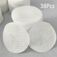 900/450/300/150/75/38 Pcs Oval Cleaning Pads, Suitable For Face Use, High-Quality Makeup Remover Pads, Hypoallergenic Lint-Free Rounds, Fit For All Skin Types, Disposable Beauty Wet Wipes, Non-Woven Facial Cleansing Wipes