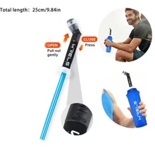 WRELS 1pc 150/250ml/500ml Gradient-Colored, Stylish, Portable, Foldable And Lightweight Soft Water Bottle For Running Hiking Cycling