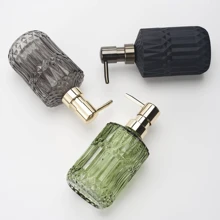 1pc Glass Refill Bottle, Suitable For Bathroom & Kitchen Hand Wash, Shampoo, Body Wash, Detergent Refill Back To School