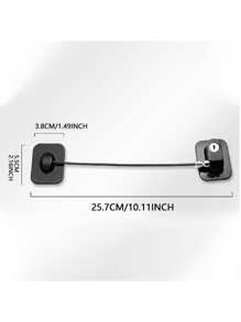 No Drill Strong Adhesive Safety Lock - One-Touch Use, Anti-Theft & Anti-Pinch For Doors, Windows, Cabinets, Fridges | Sliding Door Limiter | Aluminum Alloy Thickened Material | Reliable Home Security Helper