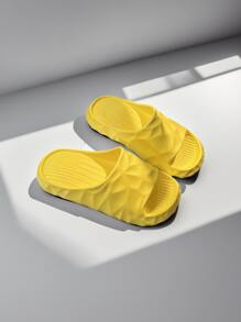 Chinelos de Verão para Mulheres, de Cor Sólida, Simples, Antiderrapantes para Banheiro, com Sola Macia, Confortáveis, Casual, Chatos, para Casa