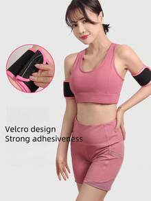 1pair, Body Shaping And Arm Protection, Sweat Proof And Arm Protection, Fitness Running, Sweat Proof And Arm Protection, Sports Body Shaping Equipment 2025 Summer New Model - Pink - View 4
