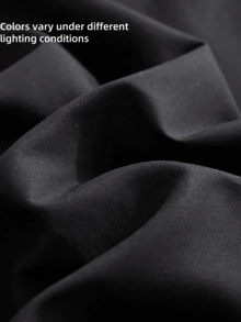 2pcs Black Brushed Pillowcases And Plain Pillowcases With Rope For All Seasons - Black - View 5