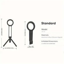 Magnetic MagSafe Phone Holder, Outdoor Mountaineering Selfie Portable Live Broadcast Photography Desk Tripod, All-Metal Slouchy Person Design