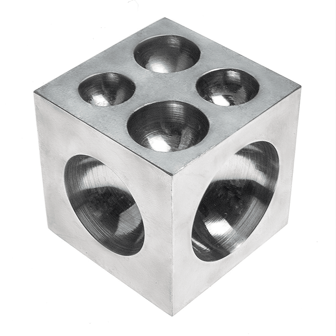 1 stuk vierkant boorblok, precisie stalen koepelponsmatrijs voor het maken van sieraden, doe-het-zelf handgemaakte gereedschappen, compatibel met ijzer, aluminium, roestvrij staal, goud, zilver, koper en legering