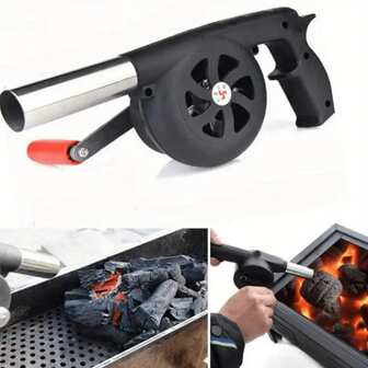 1pc Outdoor Manual Handheld Camping Fire Stove Blower, Portable Charcoal Grill Burner Accessories