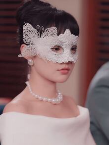 1 件派对面具，精美设计，时尚性感，易于佩戴，方便携带，龙与蝴蝶侧装饰面罩，适合聚会万圣节万圣节配饰