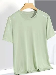 Women's Quick-Drying T-Shirt, Ice Silk Round Neck Short Sleeve Shirt, Stretch Sweat-Absorbing Quick-Drying T-Shirt Sports - Green - View 7