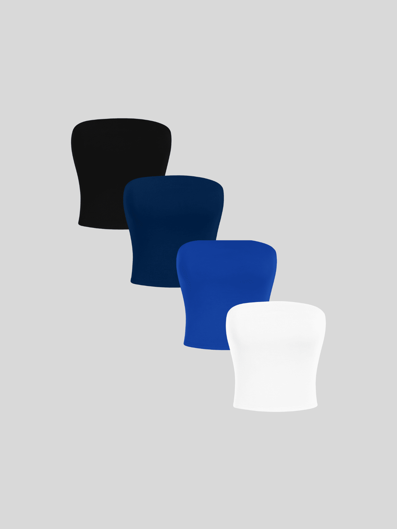 Kit 4 Top Tube Tubinho Slim Fit Zero Transparência Modelador Gringa