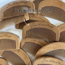 1pc Elegant Wooden Hair Comb, Personalized Name,Perfect Gift & Fashion Accessory,Custom Labor Comb ,Birth Comb