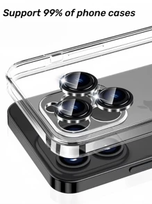 Concave-Convex Imitation Original Phone Structure High-Definition Lens Film, Original Machine Structure Precise Hole Opening, Advanced Bonding Design, Ultra-Thin 0.3mm Scratch-Resistant Wear-Resistant AR Transparent Gift For Birthday, Family, Friends Alloy Metal With Tempered Glass Full Cover, Lens Protector, Phone Accessories