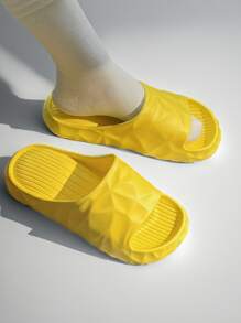 Chinelos de Verão para Mulheres, de Cor Sólida, Simples, Antiderrapantes para Banheiro, com Sola Macia, Confortáveis, Casual, Chatos, para Casa