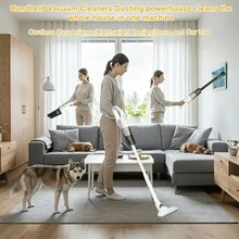 1 pieza, Batería de gran capacidad, Aspiradora potente, Tiempo de funcionamiento de 15 minutos, Aspiradora, Adecuada para uso doméstico, Aspiradora inalámbrica recargable, Adecuada para pisos de madera dura, alfombras, pelo de mascotas