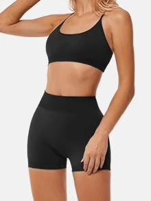 Women's Sports Suits Fitness Suits Women's Fitness Suits - Black - View 4