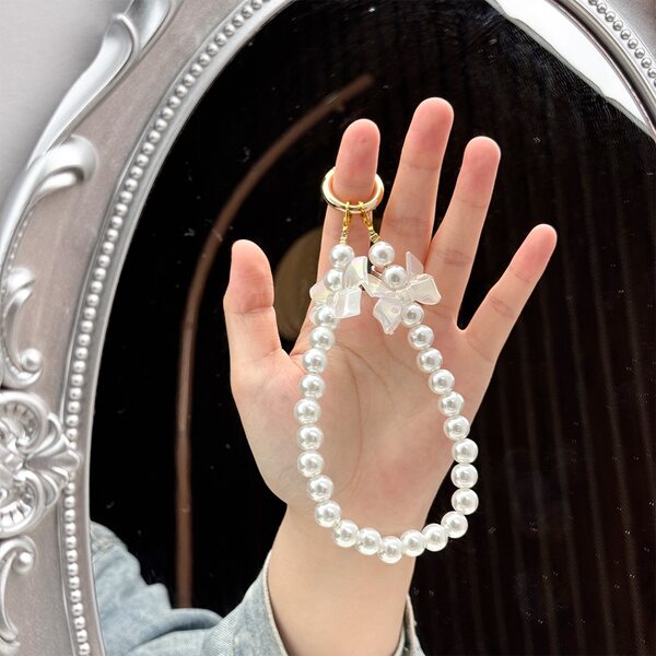 1 Artikel. Kunstperlen-Taschenriemen. Diagonale Schulterkette, Handgriff-Accessoire. Taschendekoration Zubehör, Handyhülle Zubehör