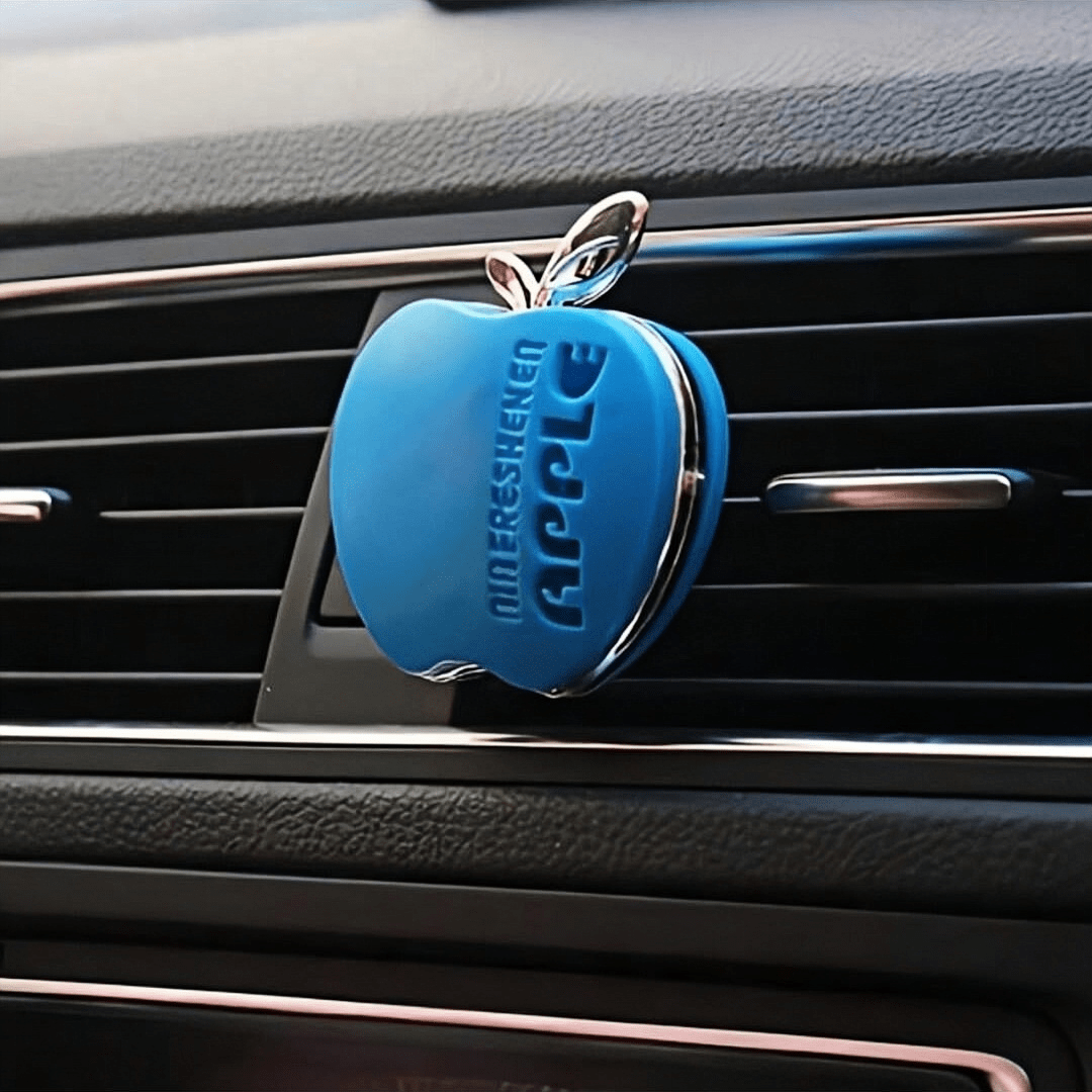 3 pezzi di Auto Deodoranti a forma di Mela per Presa Elettrica, 1 pezzo/Aromaterapia per Interni Auto, Deodorante Auto a forma di Fiore con Fragranza, Design di griglia decorativa con ricarica di profumo, ideale per accessori per interni veicoli, profumazione per interni auto, Design a forma di mela, Deodorante durevole