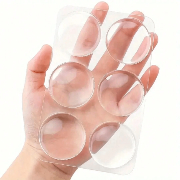 1/6pcs Door Handle Wall Protectors, Silicone Material, Provide Effective Wall Protection, Self-Adhesive, Essential For Home