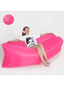 1pc, Recliner Air Slouchy Inflatable Sofa Bag, Portable Camping Sofa Mattress, Music Festival Recliner, Beach Essentials, Beach Accessories, Pool Float