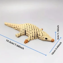 1 pièce de modèle mignon de pangolin imprimé en 3D, ornements de modèle animal, statues d'animaux en plastique réalistes, convient pour des cadeaux de fête, parfait pour la décoration de la maison, de la cafétéria, du bureau, idéal comme cadeau pour Noël, Pâques, Thanksgiving, Nouvel An et d'autres fêtes, ornements de statues pour la maison