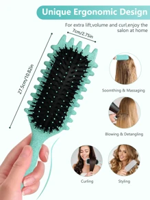 Nuevo cepillo definidor de rizos 2025 - Cepillo para cabello rizado que define el estilo, cepillo para cabello rizado húmedo, para dar forma y definir los rizos de las mujeres