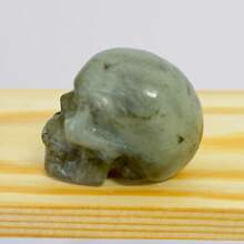 Hand-Carved Natural Crystal Human Skull Carvings, Figure Carvings, Natural Stone, Loose Gemstone, Sodalite, Clear Quartz, Labradorite, Yooperlite, Que Sera, For Gift, Crystal Collection, Home Decoration, Desktop Decor.