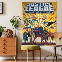 WB 1/5PCS Justices League Anime Tapestry Hanging Tarot Hippie Wall Rugs Dorm Home Decor Wall Tapestry Wall Hanging Decoration Household Decor Blanket Home Decor Hanging Tarot Hippie Wall Rugs Dorm Japanese Tapestry