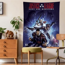 WB 1/5PCS Justices League Anime Tapestry Hanging Tarot Hippie Wall Rugs Dorm Home Decor Wall Tapestry Wall Hanging Decoration Household Decor Blanket Home Decor Hanging Tarot Hippie Wall Rugs Dorm Japanese Tapestry