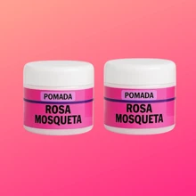 Kit com 2 Pomadas Clareadoras Rosa Mosqueta com Dolomita 30g | Clareamento de Manchas, Virilhas e Axilas