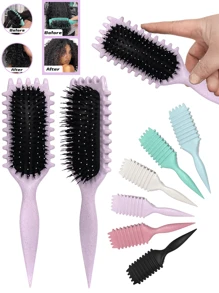 Nuevo cepillo definidor de rizos 2025 - Cepillo para cabello rizado que define el estilo, cepillo para cabello rizado húmedo, para dar forma y definir los rizos de las mujeres