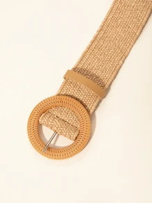 Cinturón de cintura tejido de paja bohemio, ajustable y versátil para pantalones de talle alto, vestidos, jeans, cinturón de cintura, reductor de cintura, accesorio de moda para vacaciones de verano en la playa, escuela, otoño, Halloween