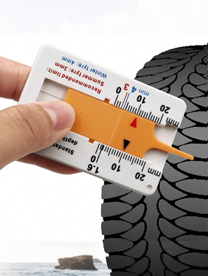 Car Wheel Tire Depth Gauge 0-20mm Tyre Tread Depthometer Depth Indicator Gauge Gage Motorcycle Trailer Van Measure Tool