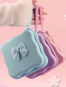 通用电缆整理器（不含电缆和充电器） - 防水旅行技术配件盒，适用于充电器、耳机、电缆、移动电源 - 带分隔板的防震拉链收纳盒（粉色/蓝色/黑色/紫色）