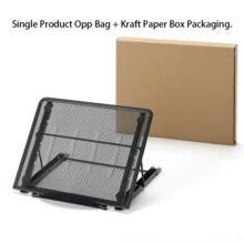 笔记本电脑支架，可调节可折叠金属电脑支架，6档高度可调散热底座，适用于各种笔记本电脑需求 - 黑色 - 查看 6