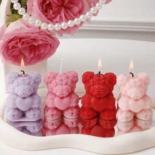 1pc Rose Bear Aromatherapy Candle, Lovely Decoration Wedding Partner Hand Gift Home Decoration,Valentine's Day Gift,Birthday Present,Christmas Decorations,Christmas Decor,Christmas Gifts,Room Decor