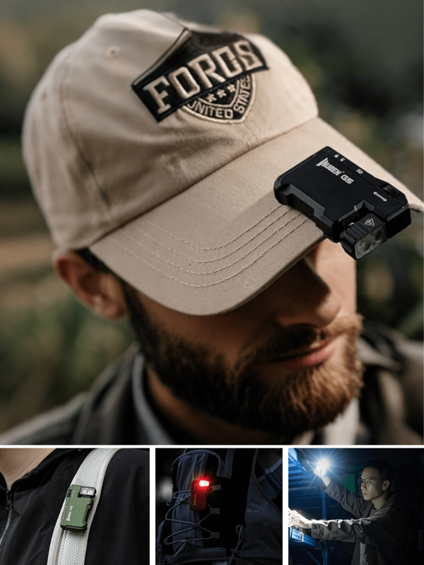 Rechargeable EDC Flashlight, 400 Lumens Dual Light Sources Mini Flashlight With RGB Light, Portable Flat Pocket Flashlights, Magnetic Keychain Flashlight For Outdoor Home Emergencies