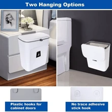 Hanging Trash Can, Kitchen Cabinet Door Hanging Trash Can, Local Inventory Shipping, Covered Kitchen Trash Can, Food Trash Can That Can Be Hung Or Pasted, Large Storage Paper Basket Suitable For Kitchen, Bathroom, Bedroom And Office, Great Mother's Day Gift