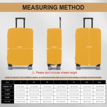 Luggage Cover For Airplane Check-In, Anti-Fall And Wear-Resistant Fabric, Simple Solid Color Travel Box Dust Cover. Bag For School School Accessories School Stuff - Yellow - View 7