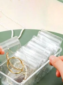 Acrylic Transparent Nail Polish Display Box, Plastic Protective Dust-Proof Nail Art Organizer, Rectangular Storage Tray