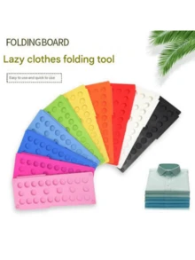 Space Saving Clothes Folding Board - Plastic, Fold Clothes Quickly, Adjustable For T-Shirts Etc, Ideal For Travel And Home Organizing, Folding Clothes Storage, Plastic Clothes Organizer & Storage, Folding Clothes Board Organizer, Slouchy Folding Clothes Board Space Saving Closet Dividers, No Electricity Required, Manual Operation