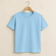 Basic T-Shirt Bright Colors 100% Cotton 30.1 Unisex - 淺藍色 - 查看 1