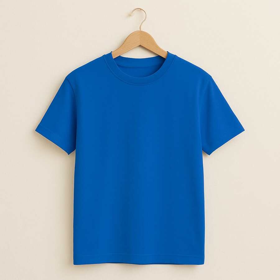 Basic T-Shirt Bright Colors 100% Cotton 30.1 Unisex - azul real - Ver 1