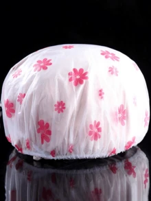 Set de 3/5 piezas de gorros de ducha reutilizables y gruesos a prueba de agua - Patrones aleatorios | Esencial para el baño en el salón y el hogar, gorro de ducha para el cuidado del cabello de las damas (accesorio de baño) Decoración de baño Decoración de otoño Regreso a la escuela